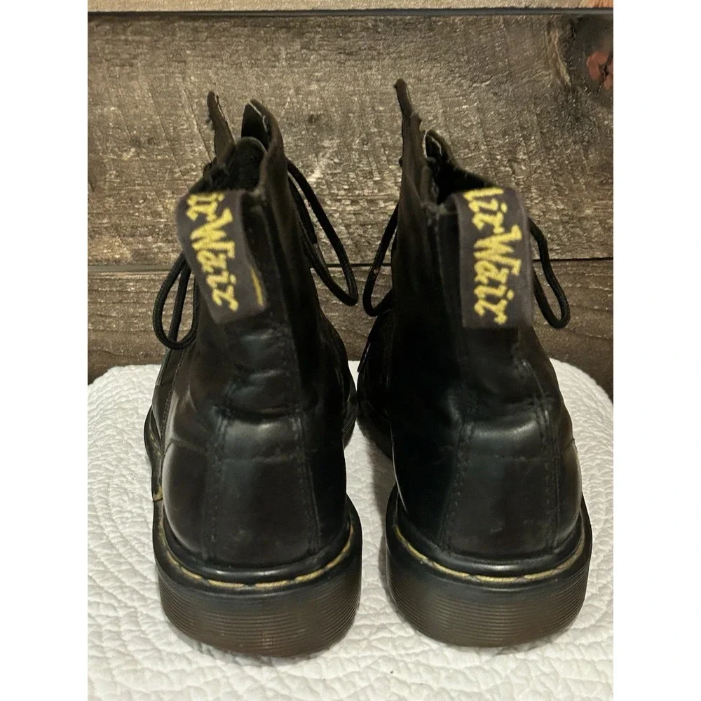 Dr. Martens 1480 Black Patent Leather Lace Up Ankle Combat Boots Mens 8 Ladies 9